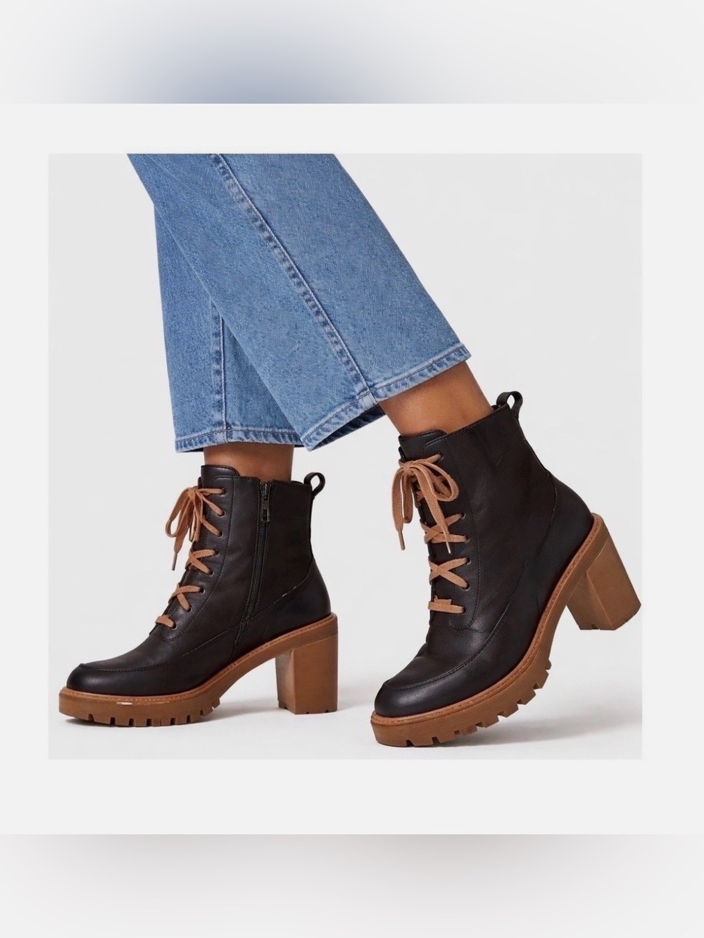 Target Universal Thread "Glenda" Black Lace-Up Hiking Boots
